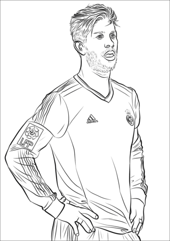 Sergio Ramos Coloring Page